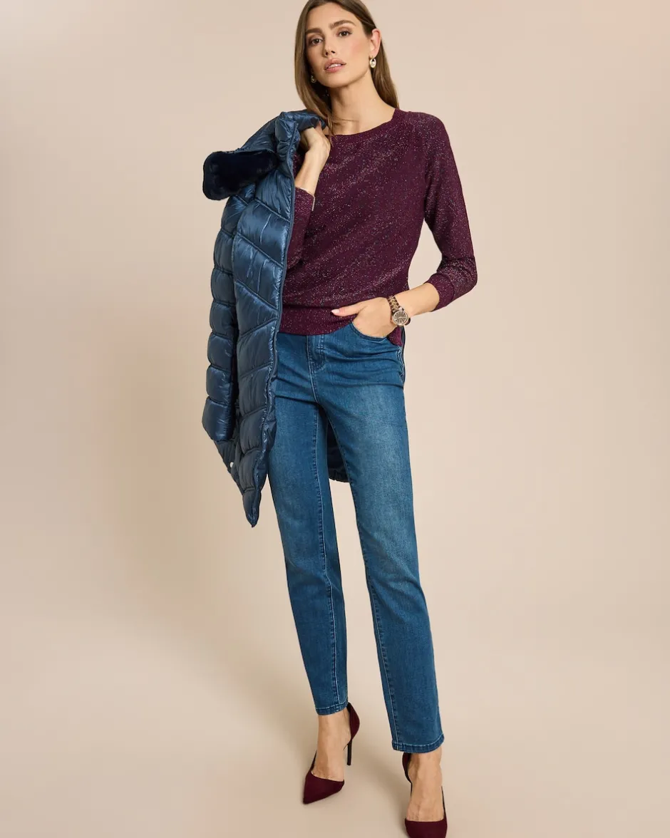 Outlet Pullover mit buntem Glitzergarn Strickware