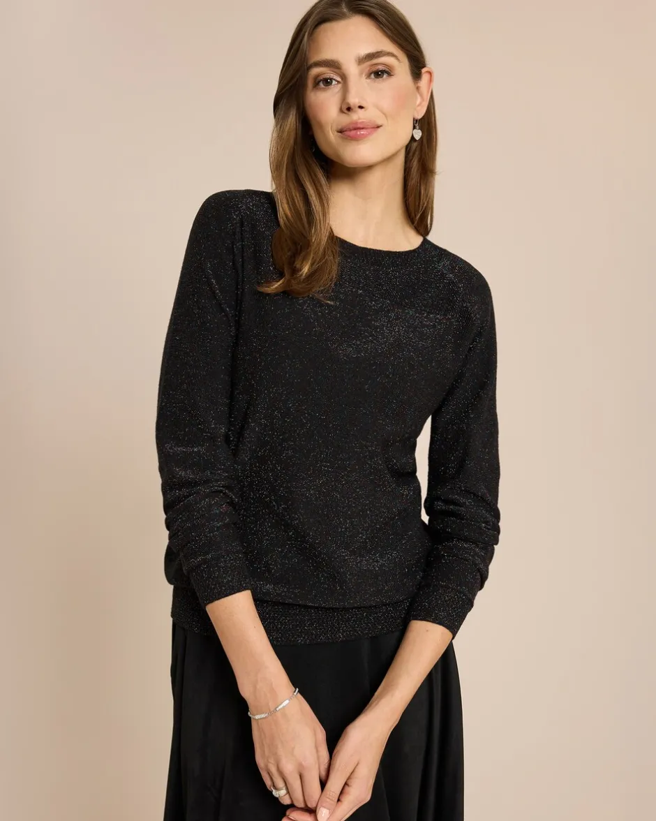 Outlet Pullover mit buntem Glitzergarn Strickware