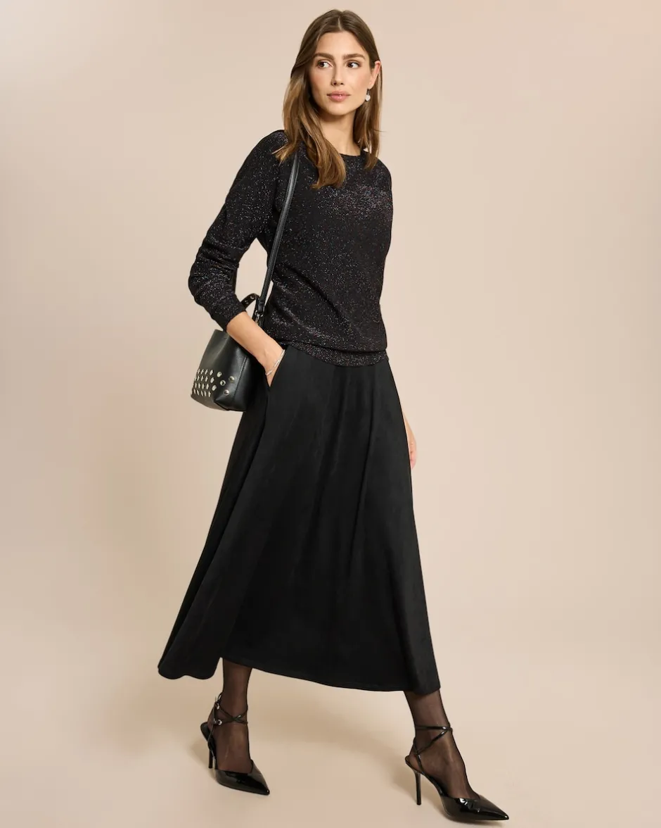 Outlet Pullover mit buntem Glitzergarn Strickware