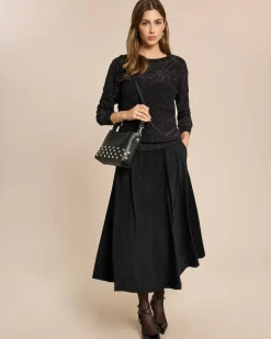 Outlet Pullover mit buntem Glitzergarn Strickware