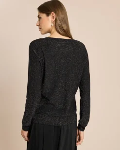 Outlet Pullover mit buntem Glitzergarn Strickware