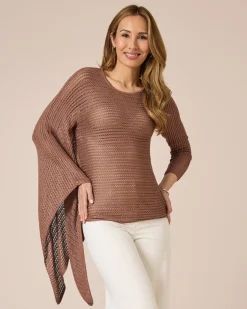 Clearance Pullover mit Cape-Arm Strickware