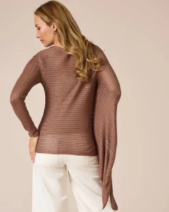 Clearance Pullover mit Cape-Arm Strickware