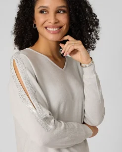 Outlet Pullover mit Cut-Outs Strickware