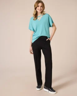 Hot Pullover mit Cut-Outs am Ausschnitt Strickware