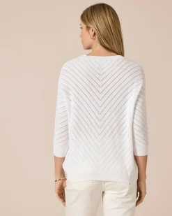 Outlet Pullover mit Diagonal-Strickmuster Strickware