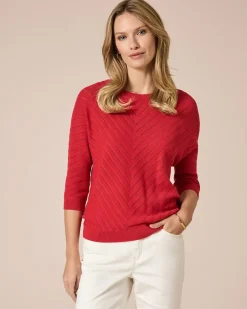 Outlet Pullover mit Diagonal-Strickmuster Strickware