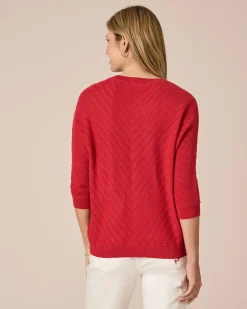 Outlet Pullover mit Diagonal-Strickmuster Strickware