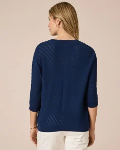 Outlet Pullover mit Diagonal-Strickmuster Strickware