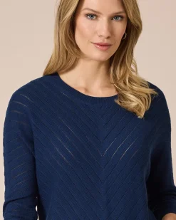 Outlet Pullover mit Diagonal-Strickmuster Strickware