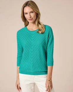 Outlet Pullover mit Diagonal-Strickmuster Strickware