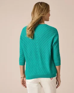 Outlet Pullover mit Diagonal-Strickmuster Strickware