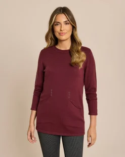 Discount Pullover mit Eingrifftaschen & Schal Strickware