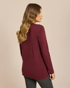 Discount Pullover mit Eingrifftaschen & Schal Strickware