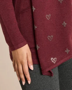 Discount Pullover mit Eingrifftaschen & Schal Strickware