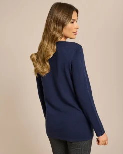 Discount Pullover mit Eingrifftaschen & Schal Strickware