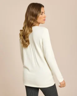 Discount Pullover mit Eingrifftaschen & Schal Strickware