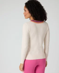 New Pullover mit Farbdetail Strickware