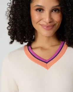 New Pullover mit Farbdetail Strickware