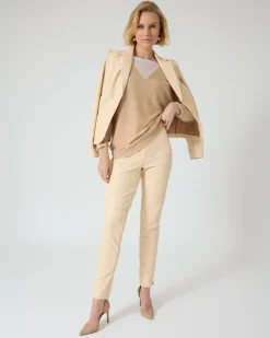 Clearance Pullover mit Glanzgarn-Ajour-Einsatz Strickware