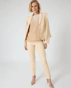 Clearance Pullover mit Glanzgarn-Ajour-Einsatz Strickware