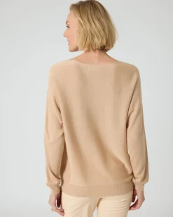 Clearance Pullover mit Glanzgarn-Ajour-Einsatz Strickware