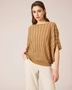 New Pullover mit Glanzstreifen Strickware