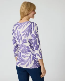 Best Pullover mit großem Blumen-Druck Strickware