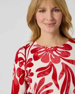 Best Pullover mit großem Blumen-Druck Strickware