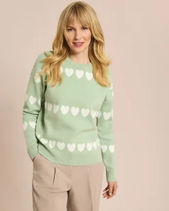 Hot Pullover mit Herzen Strickware