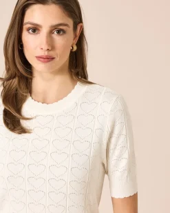 Sale Pullover mit Herzmuster Strickware