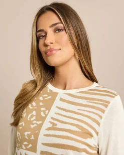 Clearance Pullover mit Jacquard Muster Animal Strickware