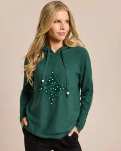 Best Pullover mit Kapuze und Logo Strickware