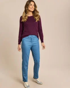 Outlet Pullover mit Karo-Design in Strass Strickware