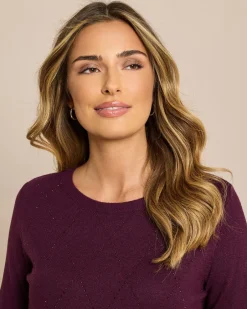 Outlet Pullover mit Karo-Design in Strass Strickware