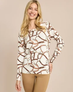 Pullover mit Kettendruck Strickware