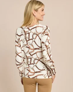 Pullover mit Kettendruck Strickware