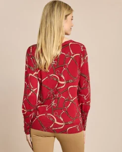 Pullover mit Kettendruck Strickware