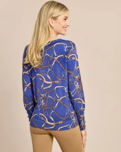 Pullover mit Kettendruck Strickware