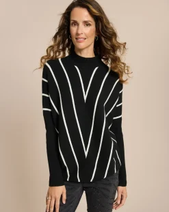 Best Pullover mit Kontraststeifen Strickware
