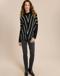 Best Pullover mit Kontraststeifen Strickware