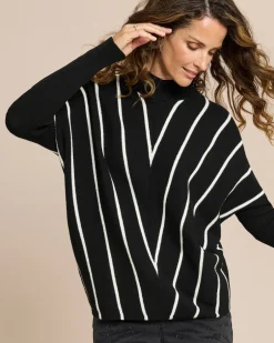 Best Pullover mit Kontraststeifen Strickware