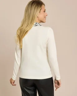 Online Pullover mit Leokragen und Schleife Strickware