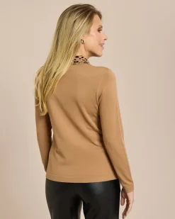 Online Pullover mit Leokragen und Schleife Strickware