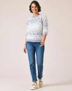 Clearance Pullover mit Leoprint Strickware