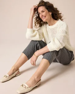 Outlet Pullover mit Lochstruktur Strickware