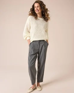 Outlet Pullover mit Lochstruktur Strickware