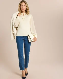 Best Pullover mit Rüsche Strickware