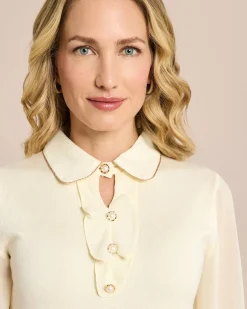 Best Pullover mit Rüsche Strickware