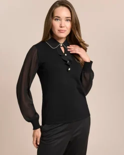 Best Pullover mit Rüsche Strickware